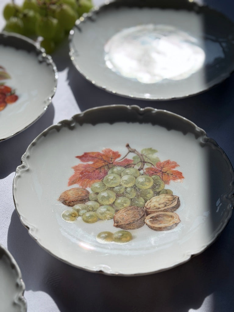 Antieke Jean Haviland bordjes - set van 5 + 1