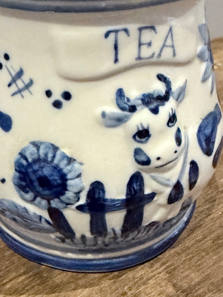 Delfts Blauwe "TEA" Voorraadpot