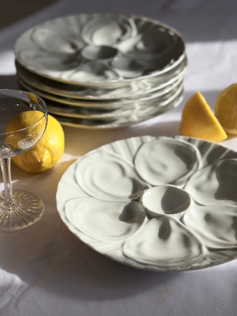 Pillivuyt France oesterborden oysterplate vintage