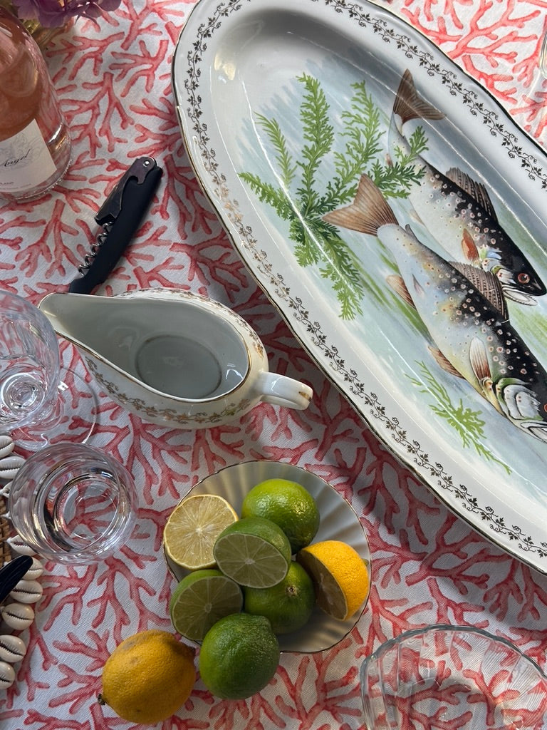Visservies 'Porcelaine de France Digoin'