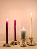 vintage brass candleholders