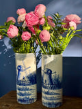 Delfts blauwe vaas met molen