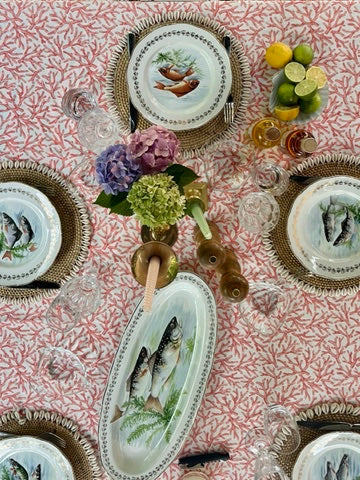 Visservies 'Porcelaine de France Digoin'