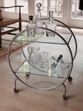 Barcart met verchroomd frame
