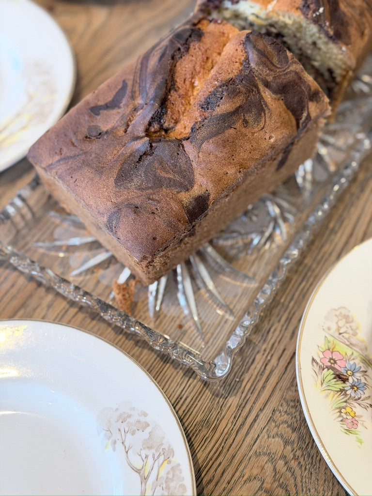 Kristallen cake schaal