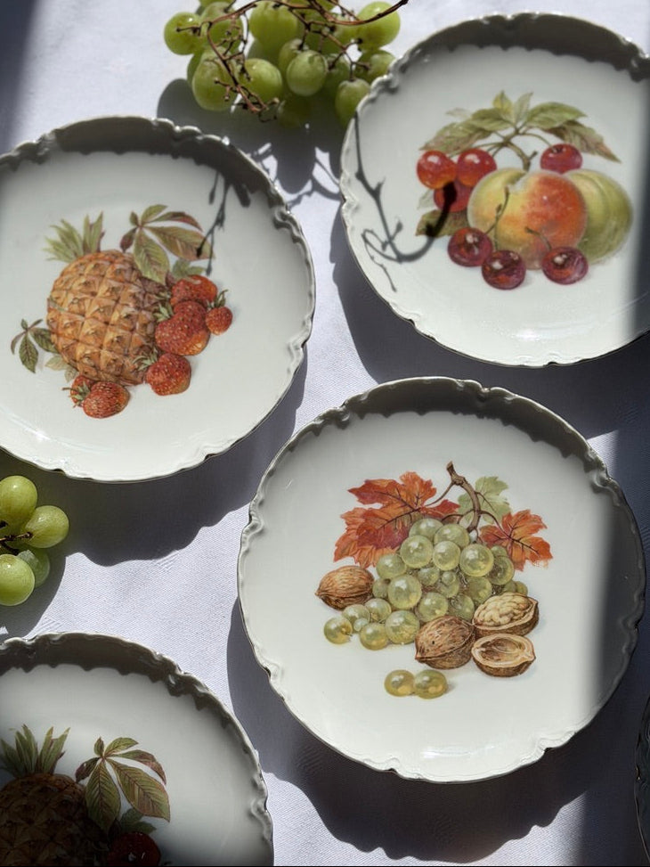 Antieke Jean Haviland bordjes - set van 5 + 1