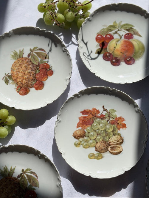 Antieke Jean Haviland bordjes - set van 5 + 1