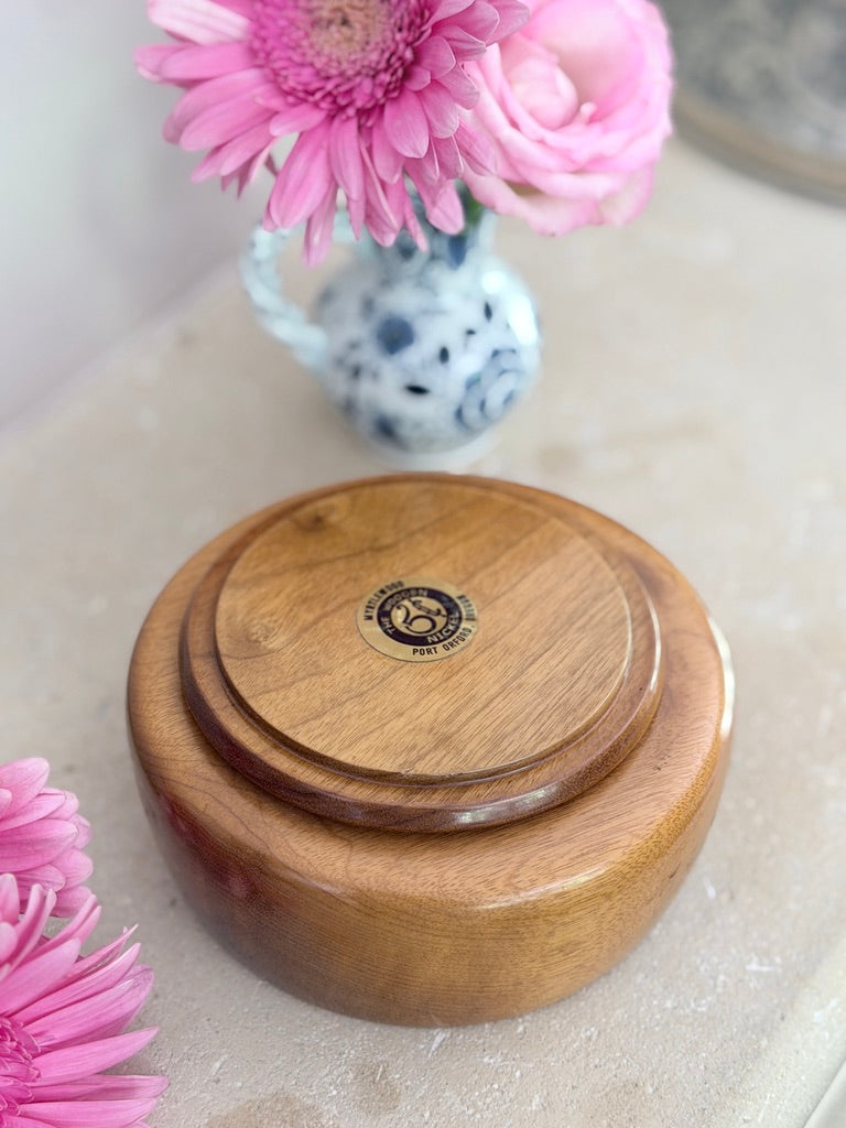 Handgedraaide Myrtlewood Pot met Deksel