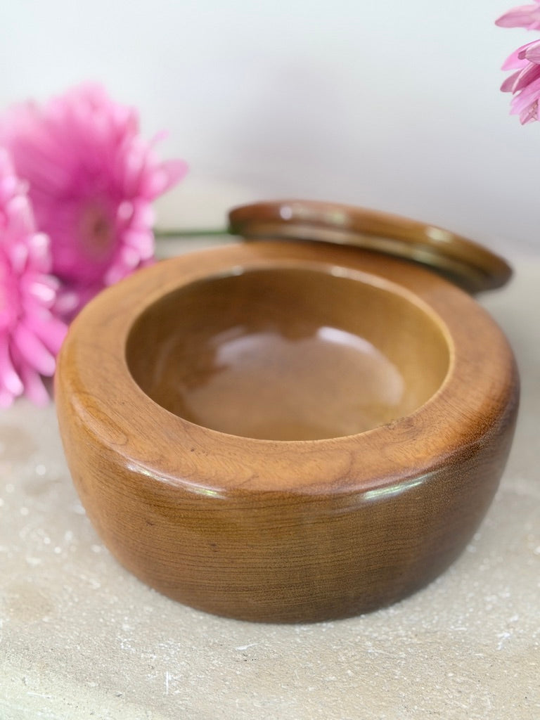 Handgedraaide Myrtlewood Pot met Deksel