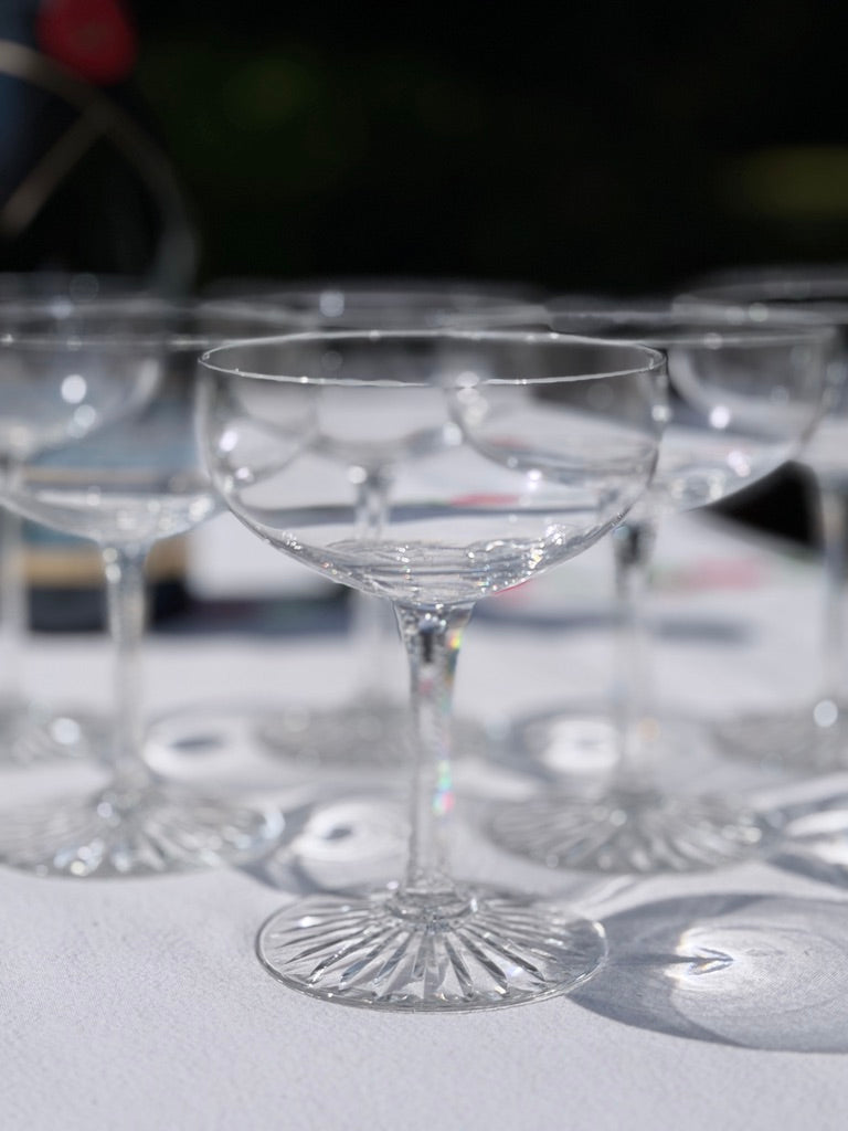 Kristallen champagne coupes - set van 6