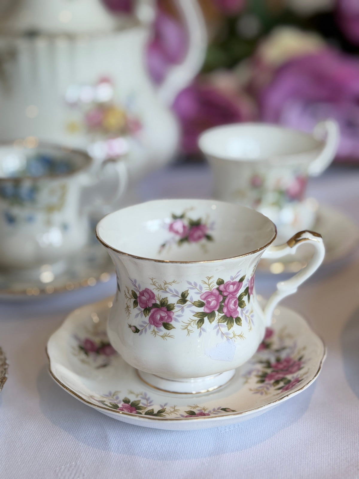 Prachtige Engelse High Tea Set – Royal Albert / Royal Ascot