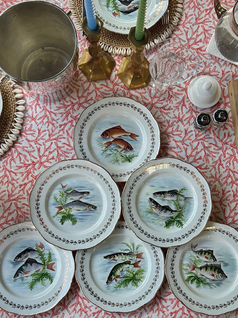 Visservies 'Porcelaine de France Digoin'
